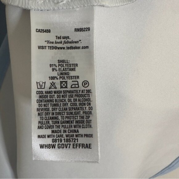 Ted baker effrae harmony cold shoulder blue floral dress - Picture 8 of 8